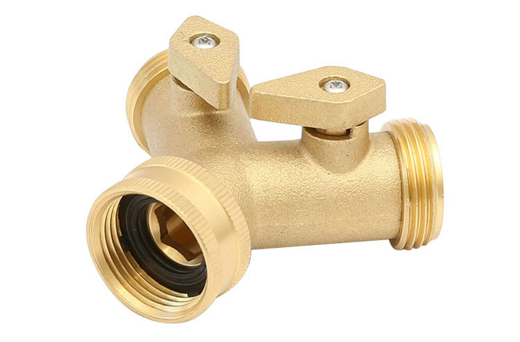 Messing 2 Way Garden Hose Connector made in China